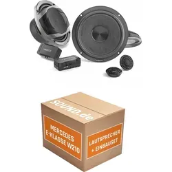 Hertz CK 165L Lautsprecher Einbaupaket für Mercedes E-Klasse W210 - Komplettset für den Austausch der Lautsprecher in Ihrem Mercedes E-Klasse W210 (1996-2003) mit hochwertigen Hertz Boxen. Einfache Installation dank Adapterringen und -steckern.