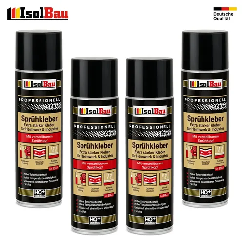 Sprühkleber 4 x 500ml Kontaktkleber Industriekleber Extra Stark Bastelkleber