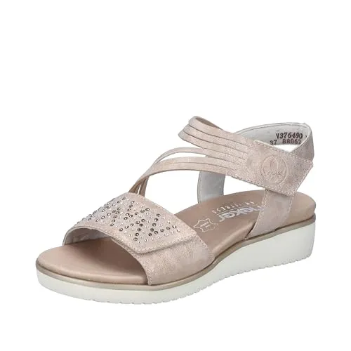 Rieker Sandalette rosa 42 EU - Bequeme Sommermode - Stylische Sandalette in zartem Rosa mit praktischem Klettverschluss. Ideal für entspannte Sommertage und vielseitig kombinierbar. Schick und bequem für jeden Anlass.
