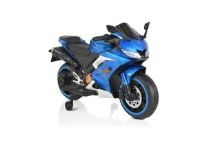 Moni Kinder Elektromotorrad Motocross mit MP3 & Bluetooth - Kinderfahrzeug mit bis zu 6 km/h, abnehmbaren Stützrädern für sicheren Stand und coolem Sound über Bluetooth - ideal für kleine Motorradfans!