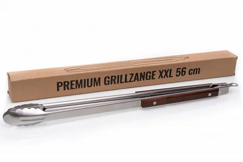 Grillzange, 56 cm BBQ XXL Grillzange extra lang Edelstahl optimal für jeden Gas- oder Holzkohlegrill