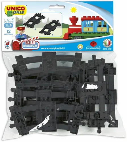 Unico Bausteine Schienen Set 12 Teile 8540-0001