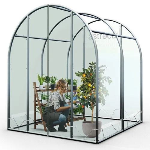 Gewächshaus Treibhaus Frühbeet 180x180cm - Pavillon aus korrosionsbeständigem Aluminium, wasserdicht und langlebig - ideal für Gartenliebhaber, die ihre Pflanzen optimal schützen möchten.