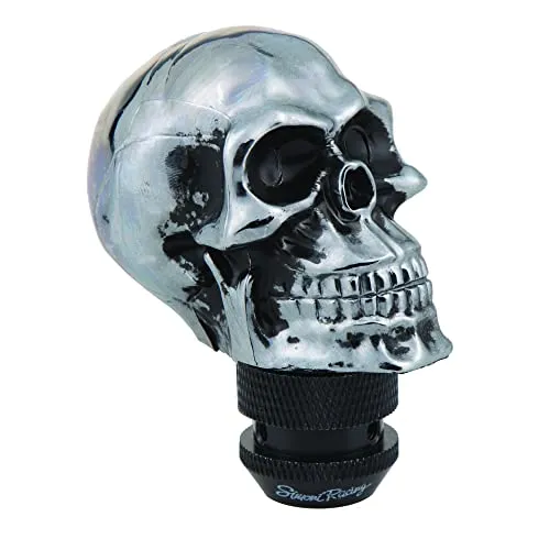 Simoni Racing Schaltknauf Skeletor - Schwarz/Chrom - Schaltknäufe mit einzigartigem Skeletor-Design, verleihen deinem Fahrzeug einen coolen Look und verbesserten Grip.