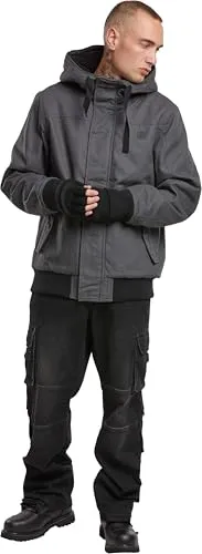 Brandit Essential Jacket anthrazit 5XL - Funktionsjacke mit Kapuze und elastischen Bündchen, bietet urbanen Style und praktische Details für Alltag und Freizeit, gefüttert mit weichem Teddyfell für angenehme Wärme.
