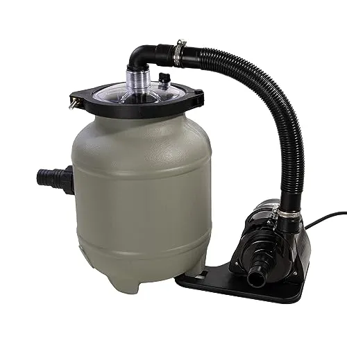 AquaForte Aqualoon EZ Clean 200 Filterset inklusive Pumpe ohne Vorfilter und Filtertankhöhe 340 mm, 100 Watt, Max. Durchfluss 3 m3 pro Stunde, Max. Beckengröße 19m3