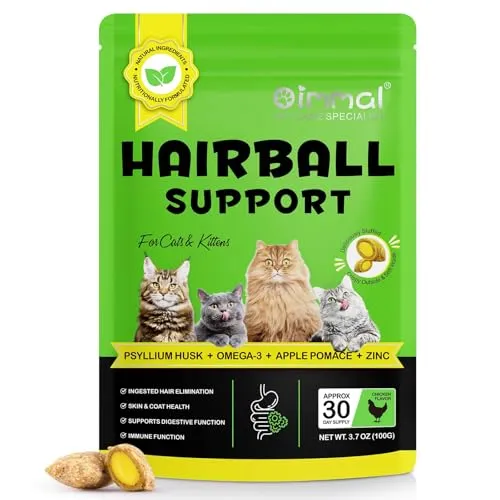 Hairball Relief Leckerlis Für Katzen Und Kätzchen, Unterstützung Bei Haarballen, Hilft Haarballen Vorzubeugen Und Zu Entfernen, Beseitigung Verschluckter Haare, Gesundheit Von Haut Und Fell 100 G