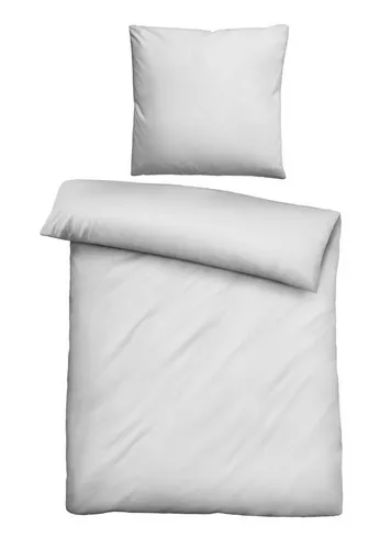 biberna Lyocell Bettwäsche UNI Silber/Grau 135x200 cm von biberna