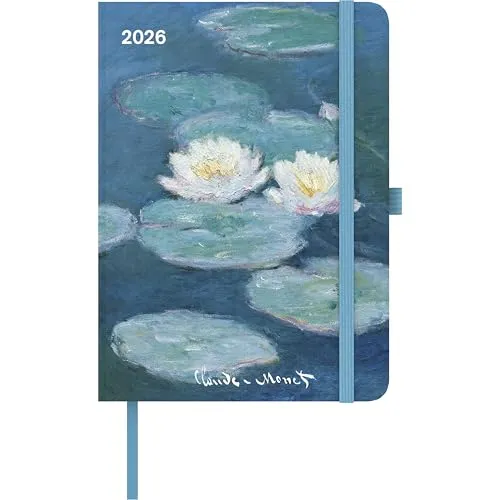 teNeues ArtDiary Claude Monet 2026 - Wochenkalender im Impressionismus-Design, ideal für Monet-Fans und Kunstliebhaber, bietet Platz für kreative Notizen und Termine.