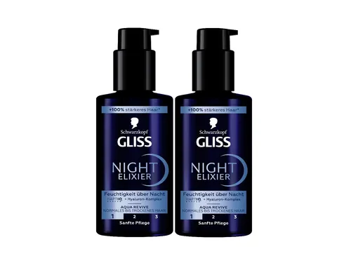 GLISS Night Elixir Aqua Revive 100ml, 2x 100ml