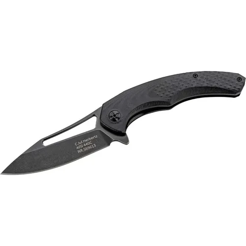 HERBERTZ Einhandmesser G10 Black Stone Finish