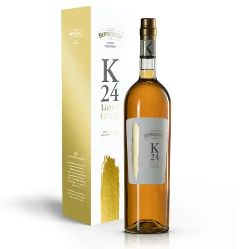 Bertagnolli K24 Liquid Gold Grappa Riserva 1,5l - Grappa in der edlen 1,5-Liter Magnumflasche, perfekt für die Hausbar oder als luxuriöses Geschenk – genießen Sie den vollmundigen Geschmack!
