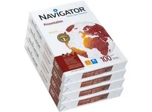 Navigator 1280pn Präsentationspapier A3, 100 g/m² - Papier für Tintenstrahldrucker, ideal für hochwertige Drucke mit exzellenter Farbwiedergabe und einer Grammatur von 100 g/m², 500 Blatt pro Packung.