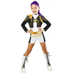 Rubies K-Pop Demon Hunters Rumi Gold Kinderkostüm (11-13 Jahre) - Offizielles Netflix K-Pop Demon Hunters Kostüm für Kinder, ideal für Mottopartys und Halloween. Beinhaltet Oberteil und Shorts, geprüft nach europäischen Standards für sicheres Tragen.