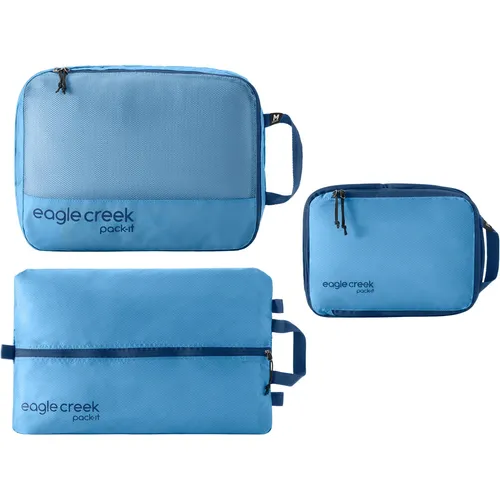 Eagle Creek Pack-It Essentials Set - Packtaschen blue dawn - Praktisches Pack-It Essentials Set für Ordnung im Gepäck. Ideal für saubere und schmutzige Kleidung, mit Kompression und Trennwand für optimale Raumausnutzung.