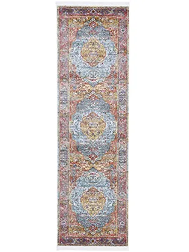 carpetfine Vintage Teppich Esha Läufer Multicolor 75x240 cm - Läufer mit floralem Design, ideal für Wohn- und Schlafzimmer. Hochwertige Verarbeitung aus 100% Polypropylen sorgt für Langlebigkeit und Pflegeleichtigkeit.