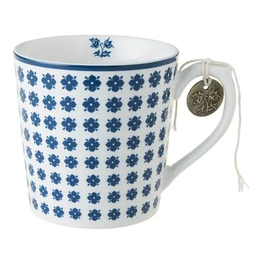 Laura Ashley - Henkelbecher, Henkeltasse, Tasse - Blueprint Humble Daisy - 8,8 x 8,8 x 8,9 cm