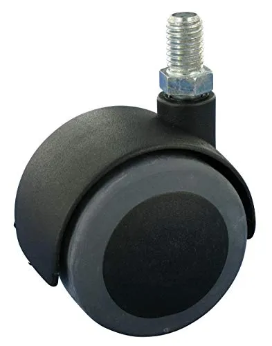 Rollentechnik Satz 4x Möbelrolle weiches Rad 2x Ø40 Stift M8X15