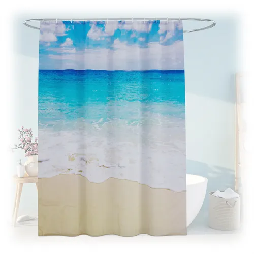 Duschvorhang Badewannenvorhang Badezimmer Vorhang 180x200cm mit Motiv Polyester