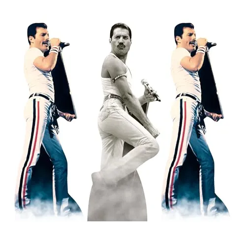 Star Cutouts CS1241 Freddie Mercury Regal Top Cutout Pack mit DREI Pappaufsteller Höhe 31 cm – ideal für Fan-Thema, Partys, Geburtstage, Überraschungsgeschenke & Raumdekorationen & Events