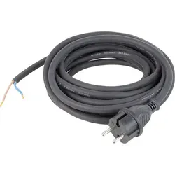 as-Schwabe Bohrmaschinen Anschlusskabel 5m Gummi 2x1,0mm2 230V 16A Schwarz IP44 - Schwarz