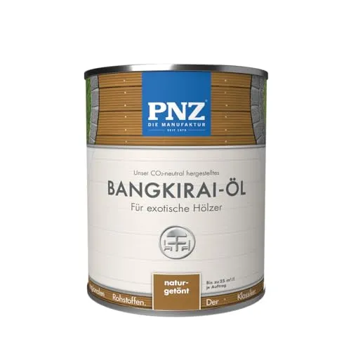PNZ Bangkirai-Öl 0,75 l - naturgetönt für langlebigen Holzschutz - Holzöle für optimalen Schutz und Pflege von Bangkirai-Holz, sorgt für langanhaltende Farb- und Wetterbeständigkeit.