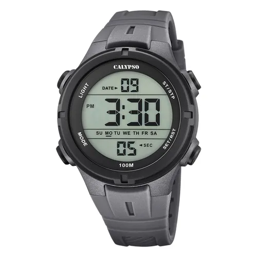 Calypso Herren Armbanduhr Color Splash K5837-4 - Sportliche Armbanduhr für Herren mit großem 46mm Gehäuse, Kautschukarmband und Quarzwerk. Wasserdicht bis 10 bar, ideal für aktive Lebensstile.