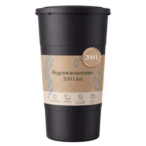 Regentonne 200L Anthrazit | UV-beständig und stabil