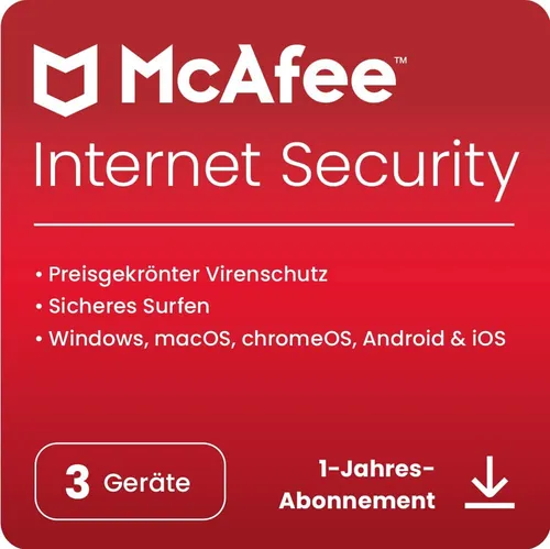 McAfee AntiVirus / Internet Security 2026 | 3 Geräte 1 Jahr ☀️☀