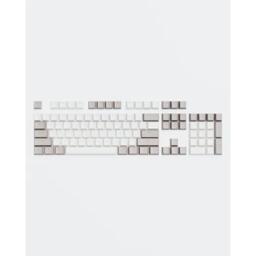 DARK PROJECT Tastenkappen - KS-48 PBT Keycaps (ENG/RU/UA - Weiß/Grau)