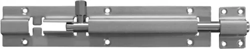 MASTERPROOF PROFESSIONAL Edelstahl Schieberiegel Sicherheits - Türriegel Bolzenriegel 200 mm mit Schlaufe