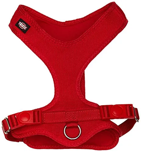 TRIXIE Soft Geschirr S-M 35-60 cm rot - Weiteres Autozubehör, ideales Hundegeschirr aus atmungsaktivem Mesh und Nylon für hohen Tragekomfort, stufenlos verstellbarer Bauchgurt für perfekten Sitz.