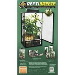 Zoo Med NT-11 ReptiBreeze Aluminium Terrarium - 40 x 40 x 76 cm, elegantes Design mit einfacher Montage und Reinigung für Reptilien und Amphibien