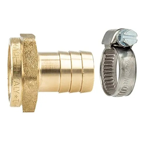 tecuro Schlauchtülle mit IG 3/8 Zoll x Tülle Ø 13 mm, inkl. W4 Schlauchschelle 12-20 mm