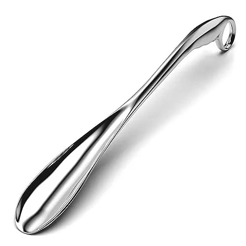 lalafancy Schuhlöffel Lang 53cm aus Aluminiumlegierung, Schuhanzieher Lang Mit Ergonomischer Form Sehr Stabile Ausführung für Mann, Frauen, Senioren, Silber