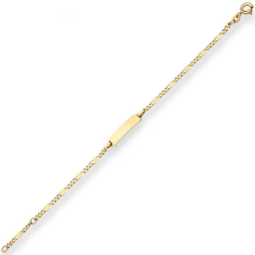 3,2mm Id-Armband Panzerstegkette aus 333 Gold für Kinder - Elegantes 14cm Armband aus 333 Gelbgold, ideal für kleine Handgelenke. Robuste Panzerstegkette vereint Stil und Alltagstauglichkeit.