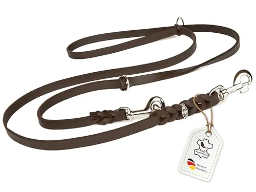 CopcoPet Fettlederleine für Hunde – dreifach verstellbar von Copcopet