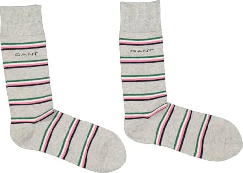GANT Herren Socken D1. 1 PACK MULTI STRIPE, hellgrau meliert, One Size