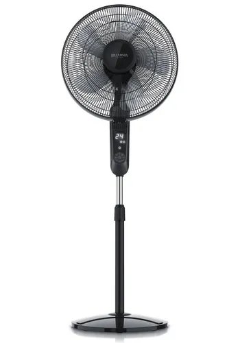 Brandson Standventilator 45,5 cm - Leise, Energiesparend & Mit Fernbedienung - Ventilatoren mit 25 Stufen und Oszillation für individuellen Komfort. Der DC-Motor sorgt für leisen Betrieb, ideal für ruhige Nächte oder konzentriertes Arbeiten.