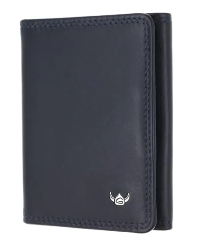 Golden Head Leder Kartenetui Polo RFID Protect Minischeintasche 1012 Marineblau dunkelblau