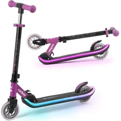 Cariboo Roller Kinder Scooter mit LED Trittbrett in pink von CARIBOO