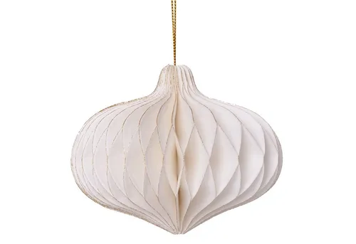 coopz Weihnachtsbaumkugel Weihnachtsschmuck Papier Zwiebel in beige von coopz