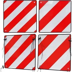 Feel2Home Tafel 2in1 Warntafel Spanien UND Italien Aluminium 500mm rot-weiß - Kreidetafeln für erhöhte Verkehrssicherheit: Reflektierende Warntafel aus langlebigem Aluminium für Spanien und Italien, inkl. 4 Spannseile, erfüllt gesetzliche Vorschriften und sorgt für optimale Sichtbarkeit.