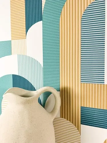 Tapete Vliestapete Blau Streifen in blau von Newroom