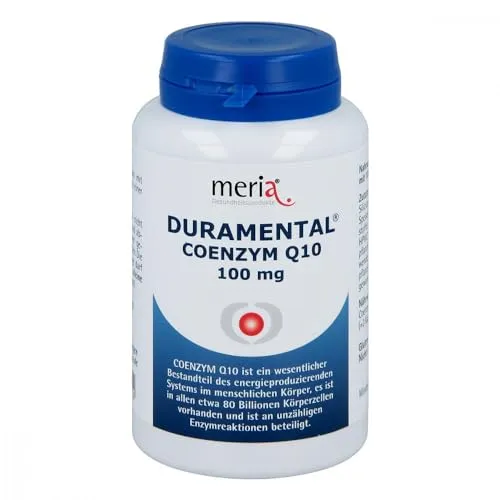 Duramental Coenzym Q10 100mg - 60 Kapseln - Nahrungsergänzungsmittel für Energie und Vitalität, gluten- und laktosefrei. Ideal für eine gesunde Lebensweise.