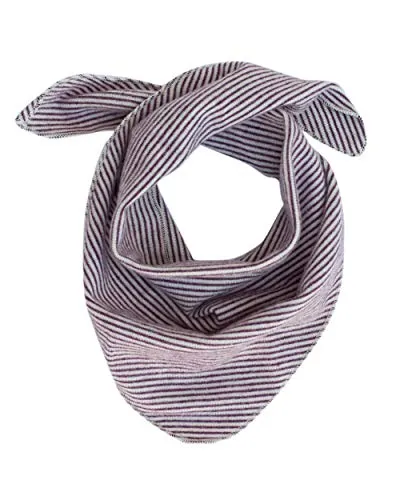 Lilano, Ringel Halstuch, 70% Wolle (kbT), 30% Seide, 210 gr./m² (Beere/Natur)