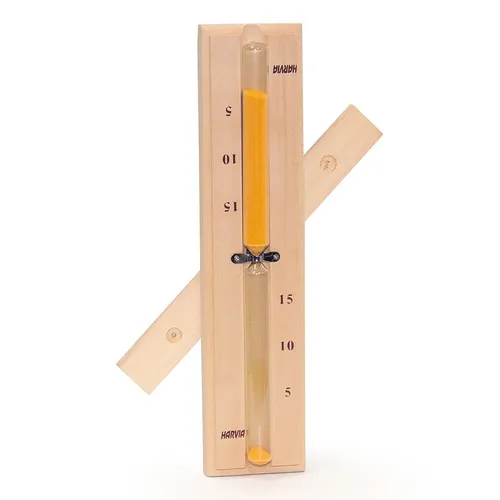 HARVIA Sauna-Sanduhr SAC19900 - Wanduhr für Saunen aus hochwertiger Kiefer mit 15-Minuten-Einstellung, bietet stilvolles Design und optimale Zeitkontrolle für maximalen Komfort im Dampfbad.