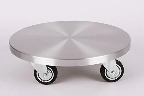 Möbelroller/Pflanzenroller (Profi) Ø 40 cm, ALU, 200kg, große rollen, Marke: Szagato, Made in Germany (Design-Pflanzenroller Transportroller Rollbrett)