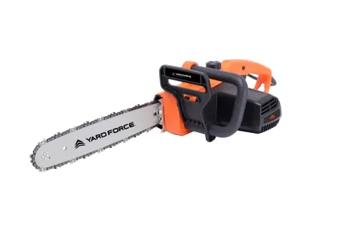 Yard Force Elektro-Kettensäge ES U35, 1800 W Motor, 35 cm Kettenschiene, robuste Schiene und scharfe Kette, werkzeugloses Kettenspannen und Kettenwechsel