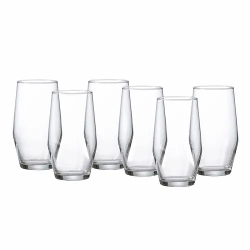 Ritzenhoff & Breker Longdrinkglas Salsa 6er Set, Becher, Glas, Klar, 370 ml